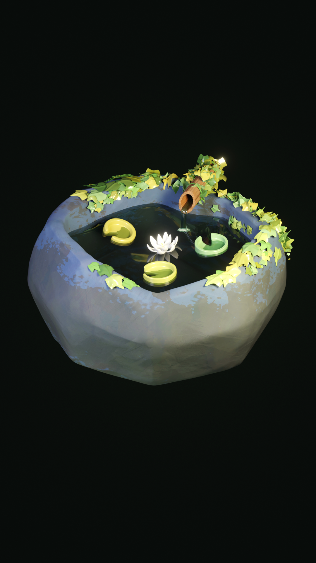 3D water bowl render